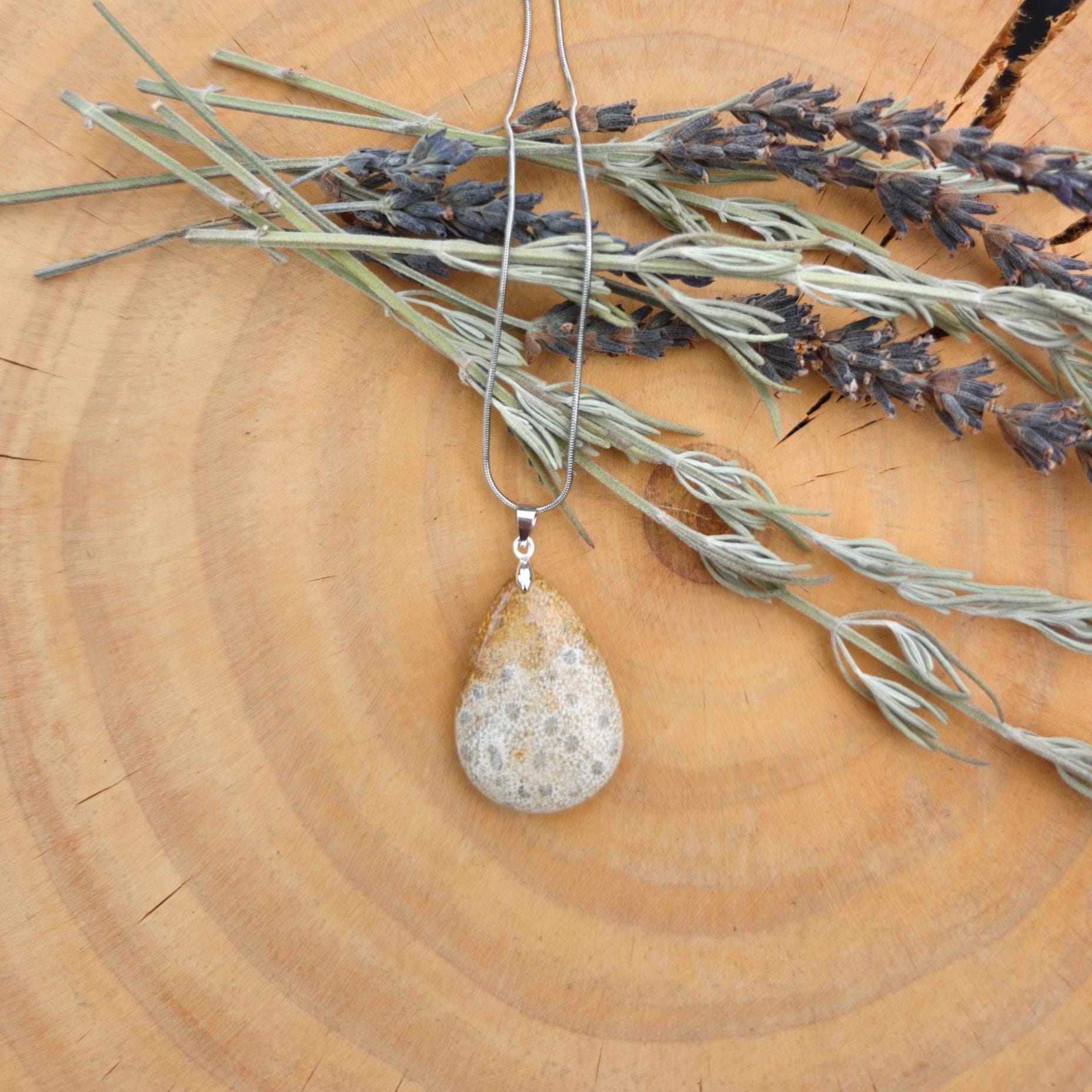 Fossil Coral Necklace - Unique