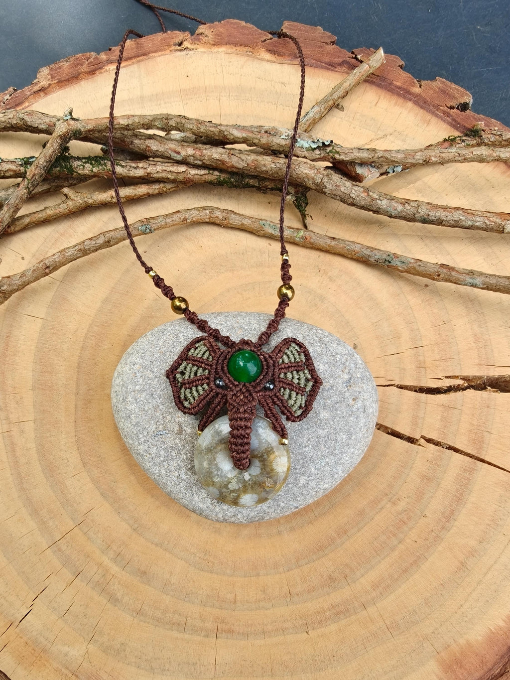 Fossil Coral pendant - Unique