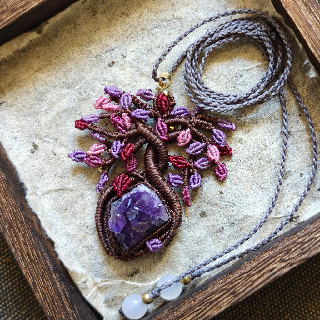 Amethyst Tree of Life necklace - Unique
