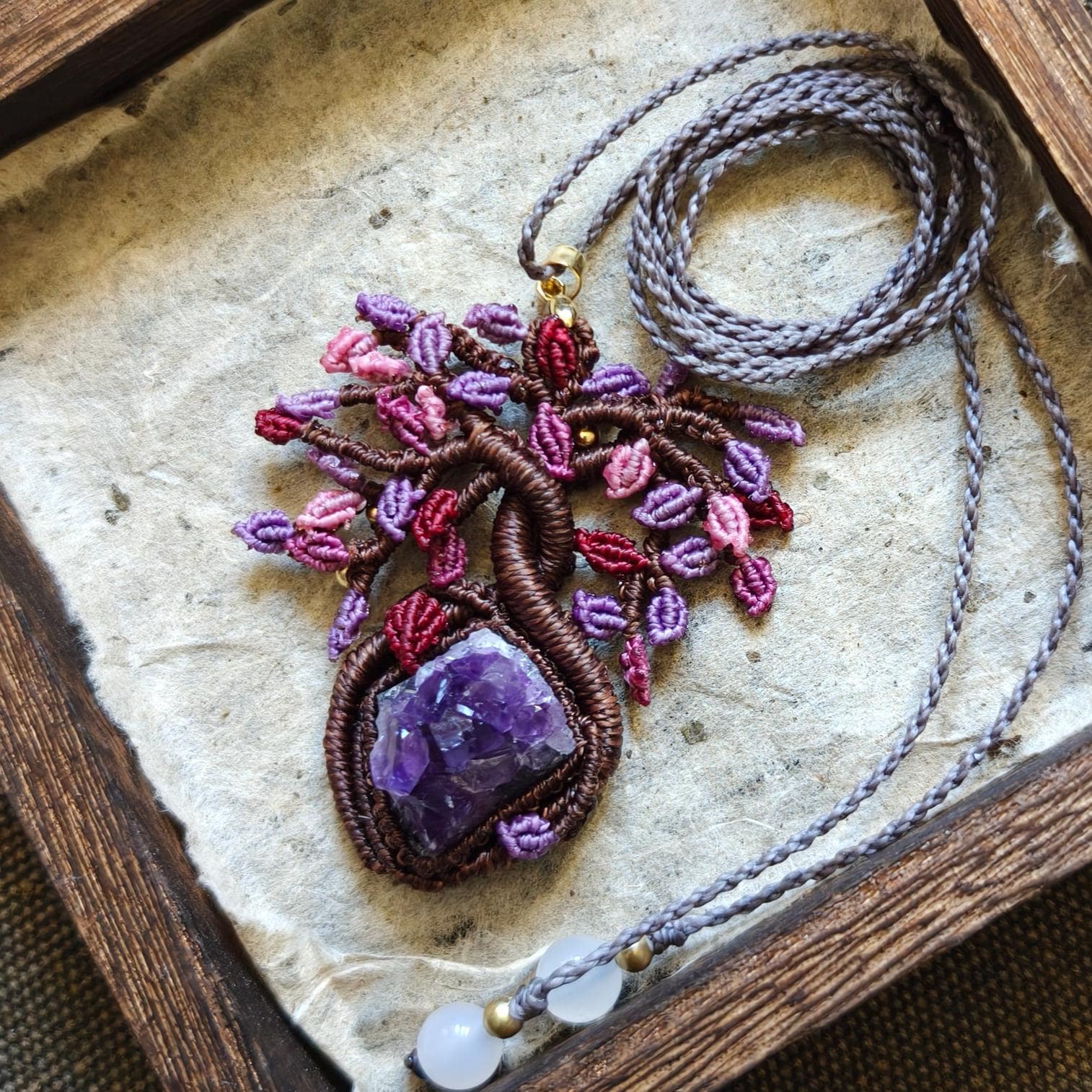 Amethyst Tree of Life necklace - Unique