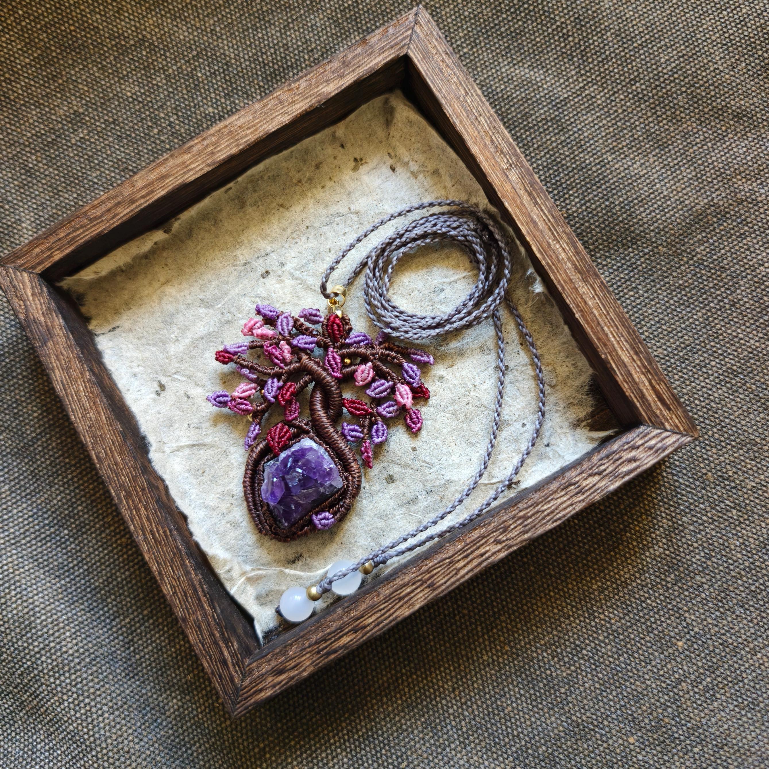 Amethyst Tree of Life necklace - Unique