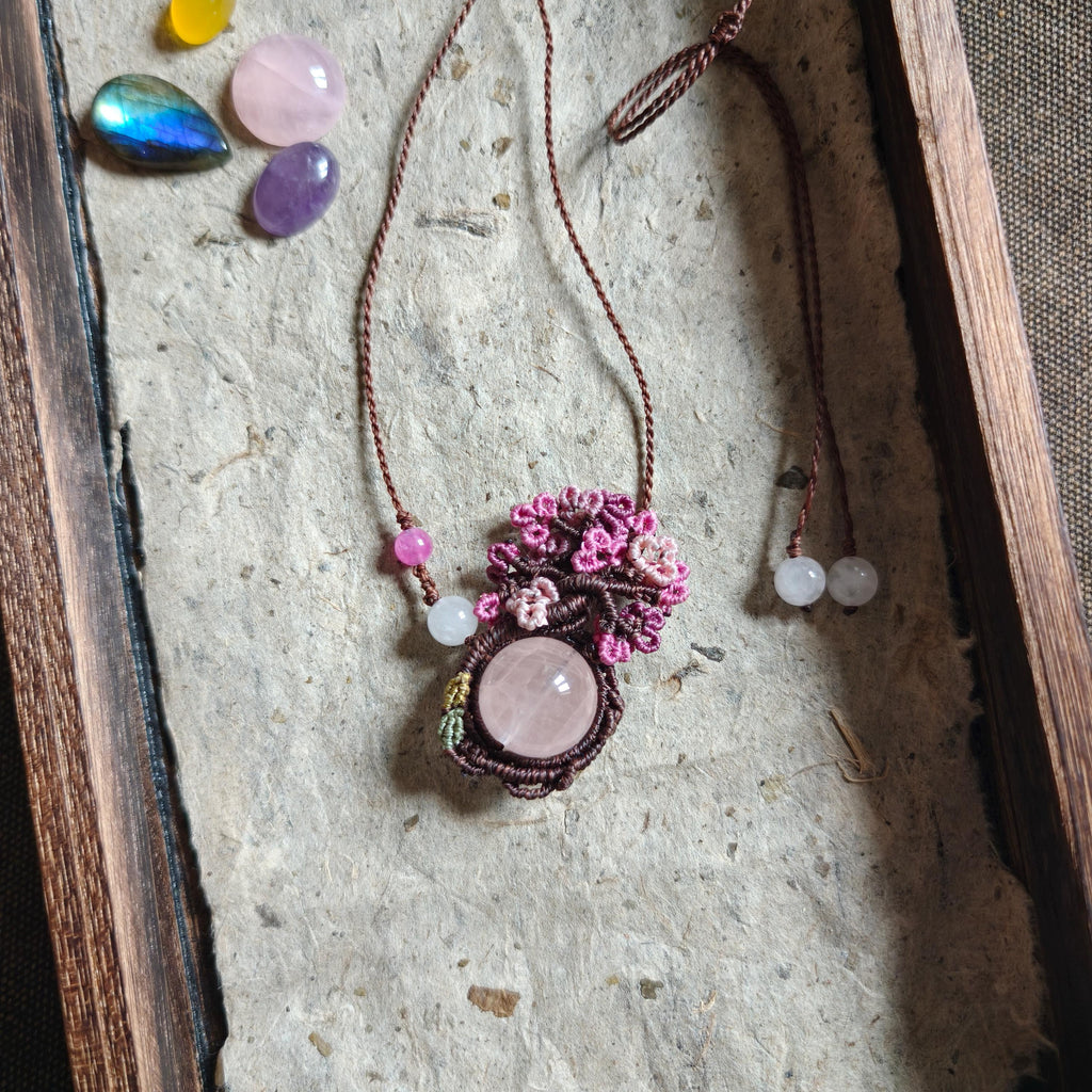 Rose Quartz Pendant - Unique