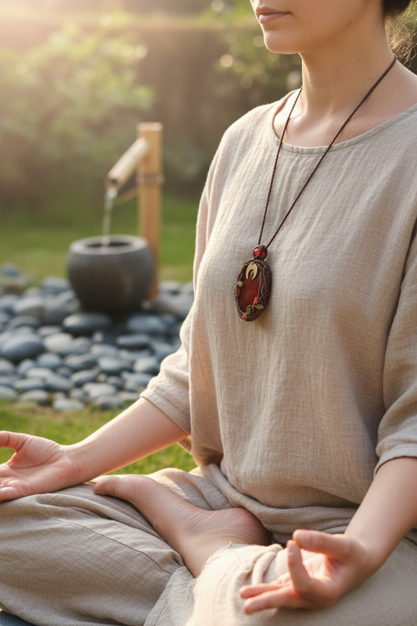 Carnelian Tree of Life Pendant - Lifestyle meditative (correct details)