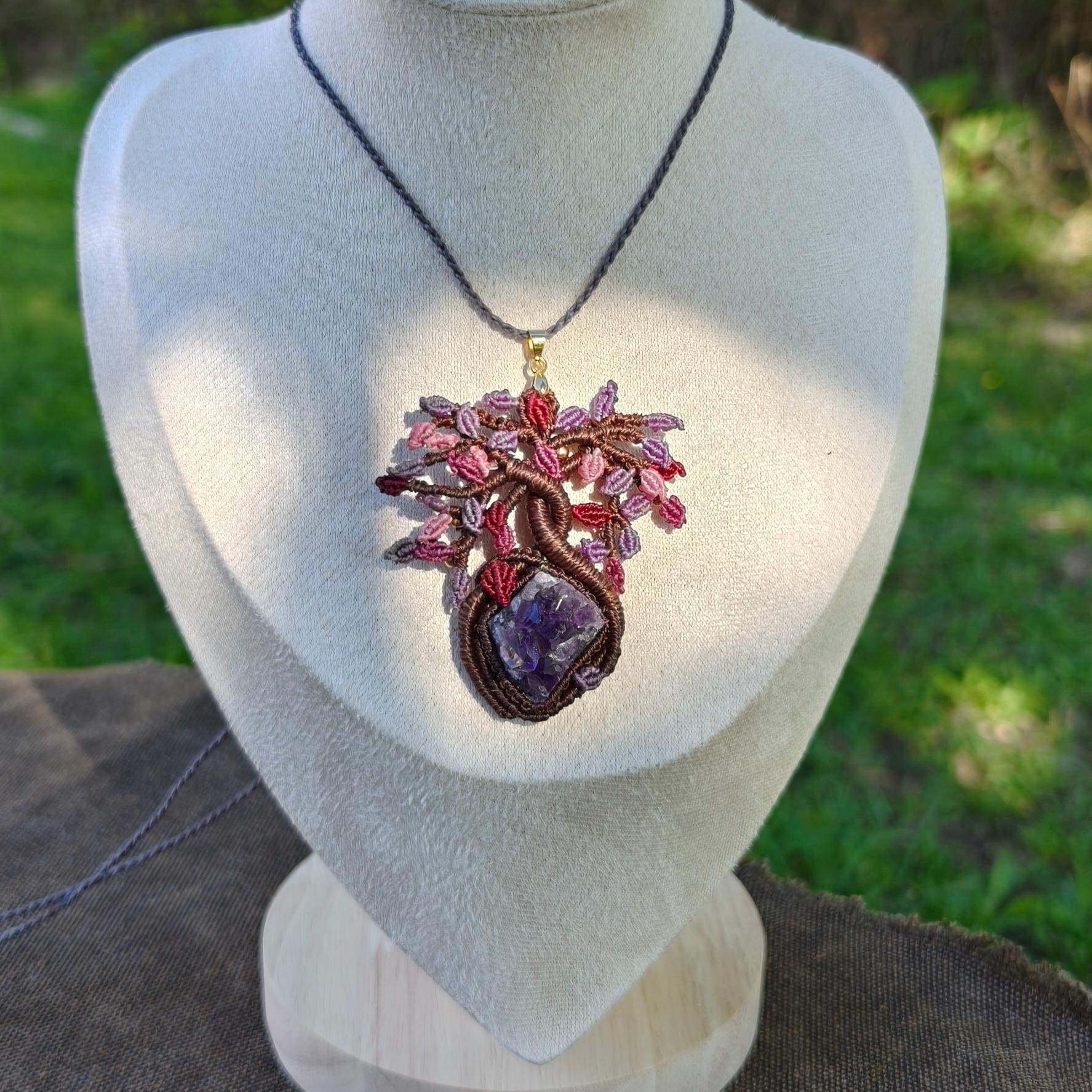 Amethyst Tree of Life necklace - Unique