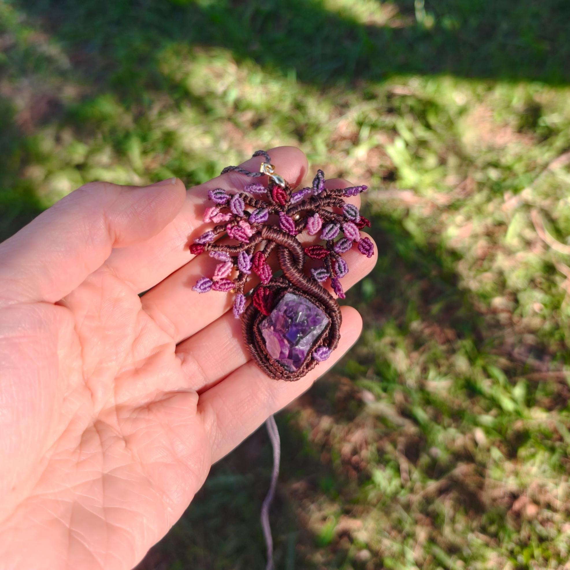 Amethyst Tree of Life necklace - Unique