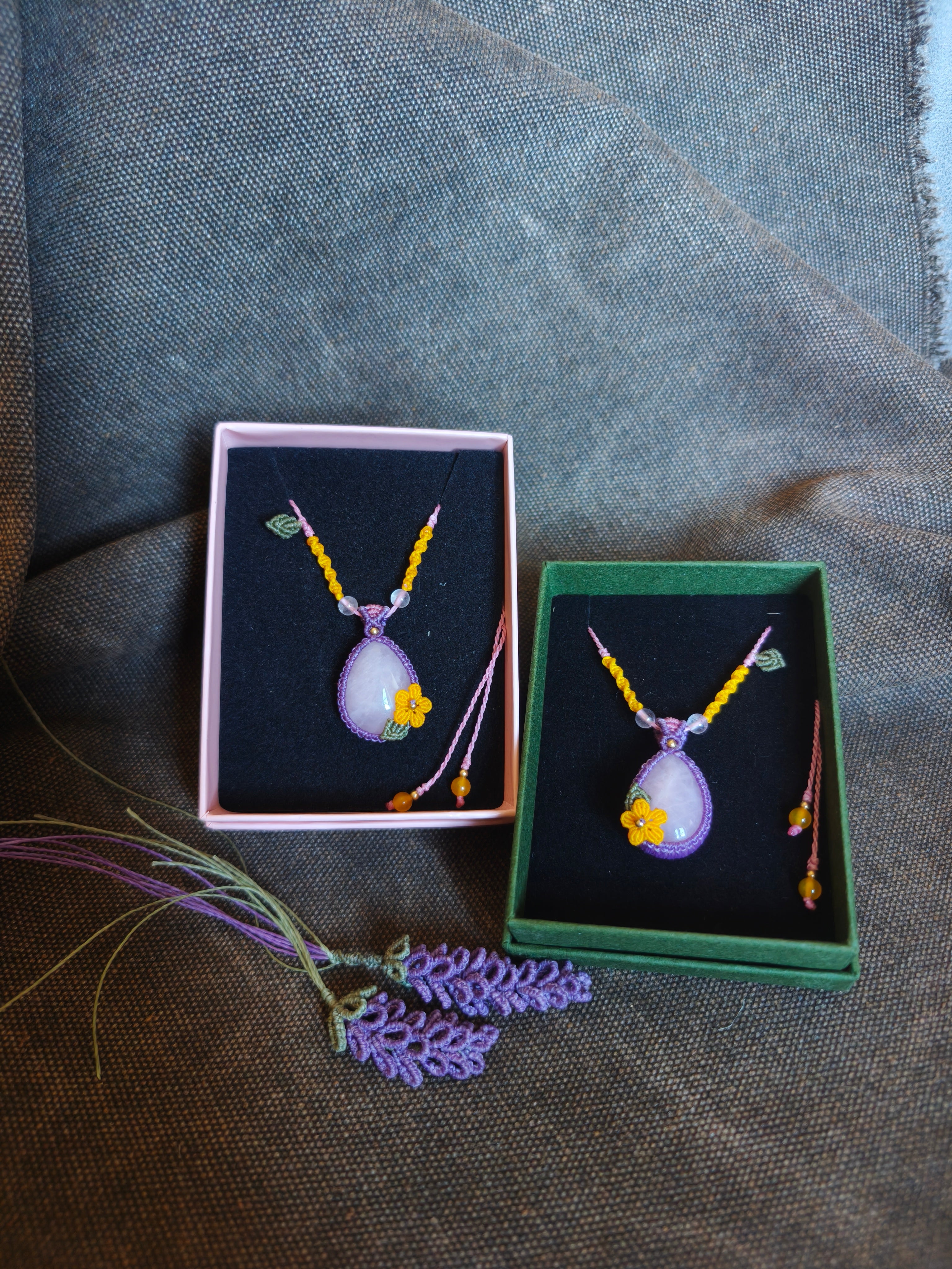 Rose quartz pendant
