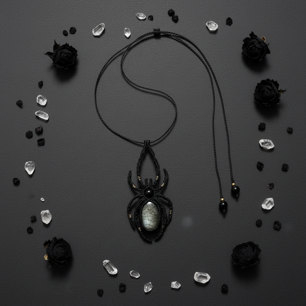 Spider Pendant – Flat Lay