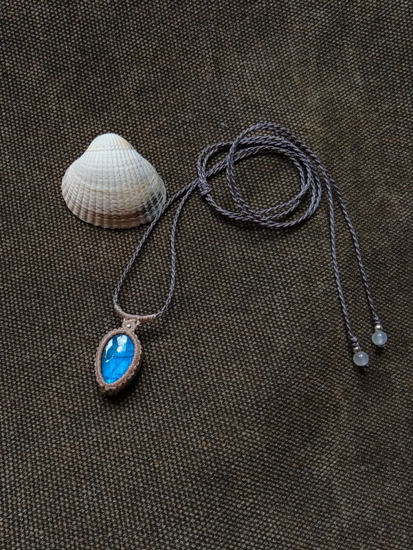 labradorite necklace display photo