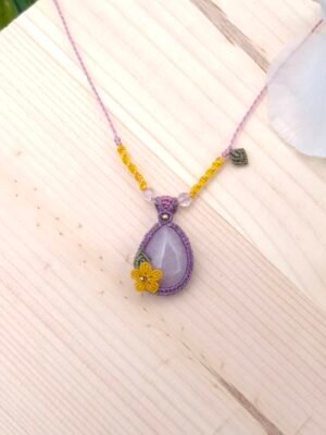 Rose quartz necklace