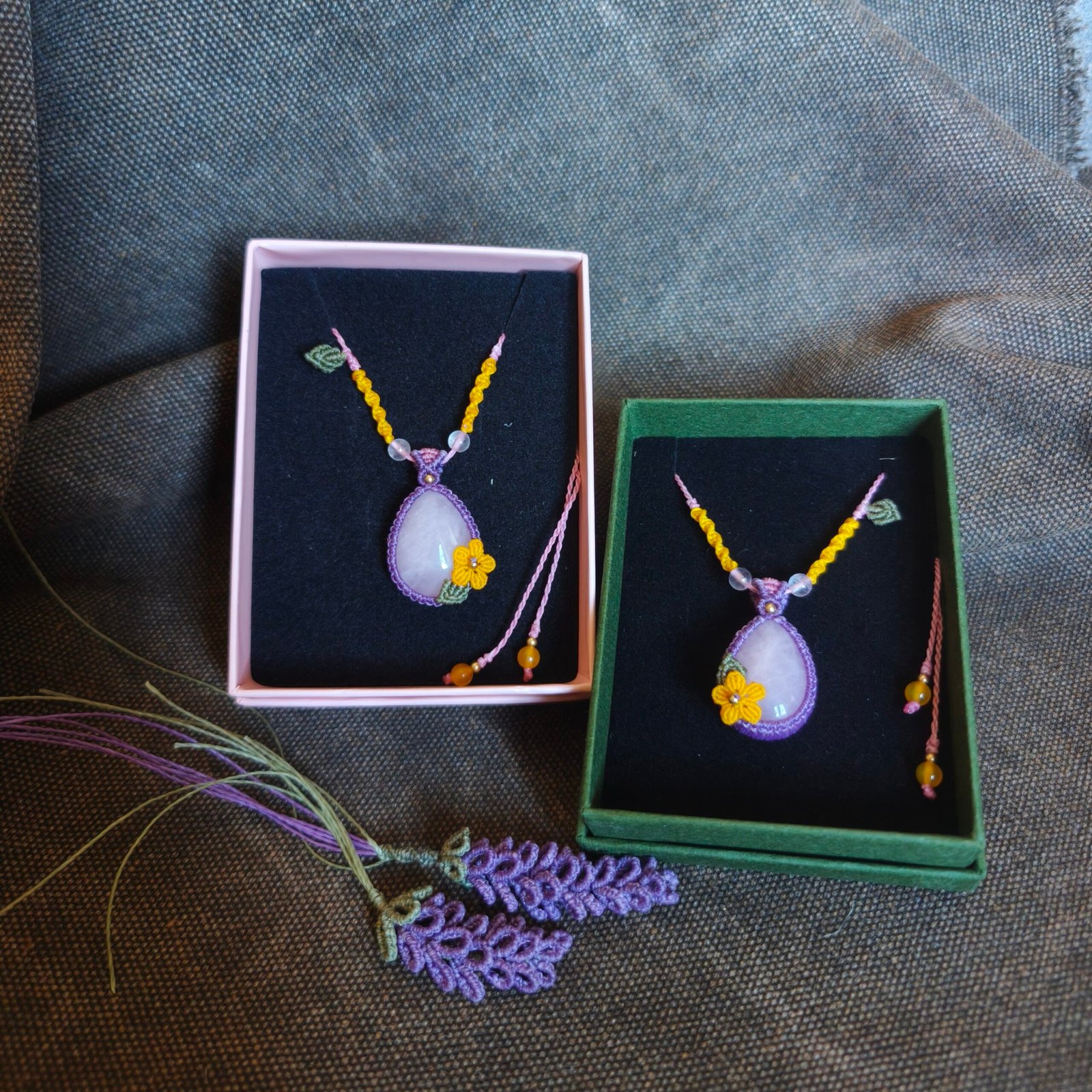 Rose quartz necklace - Image 2