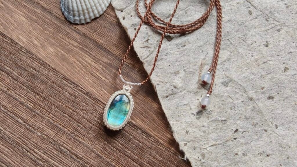 Minimal macrame jewelry